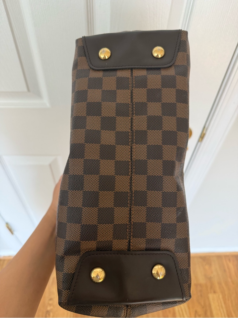 Louis Vuitton Brown Damier Hobo with Red Interior - Picture 5 of 10